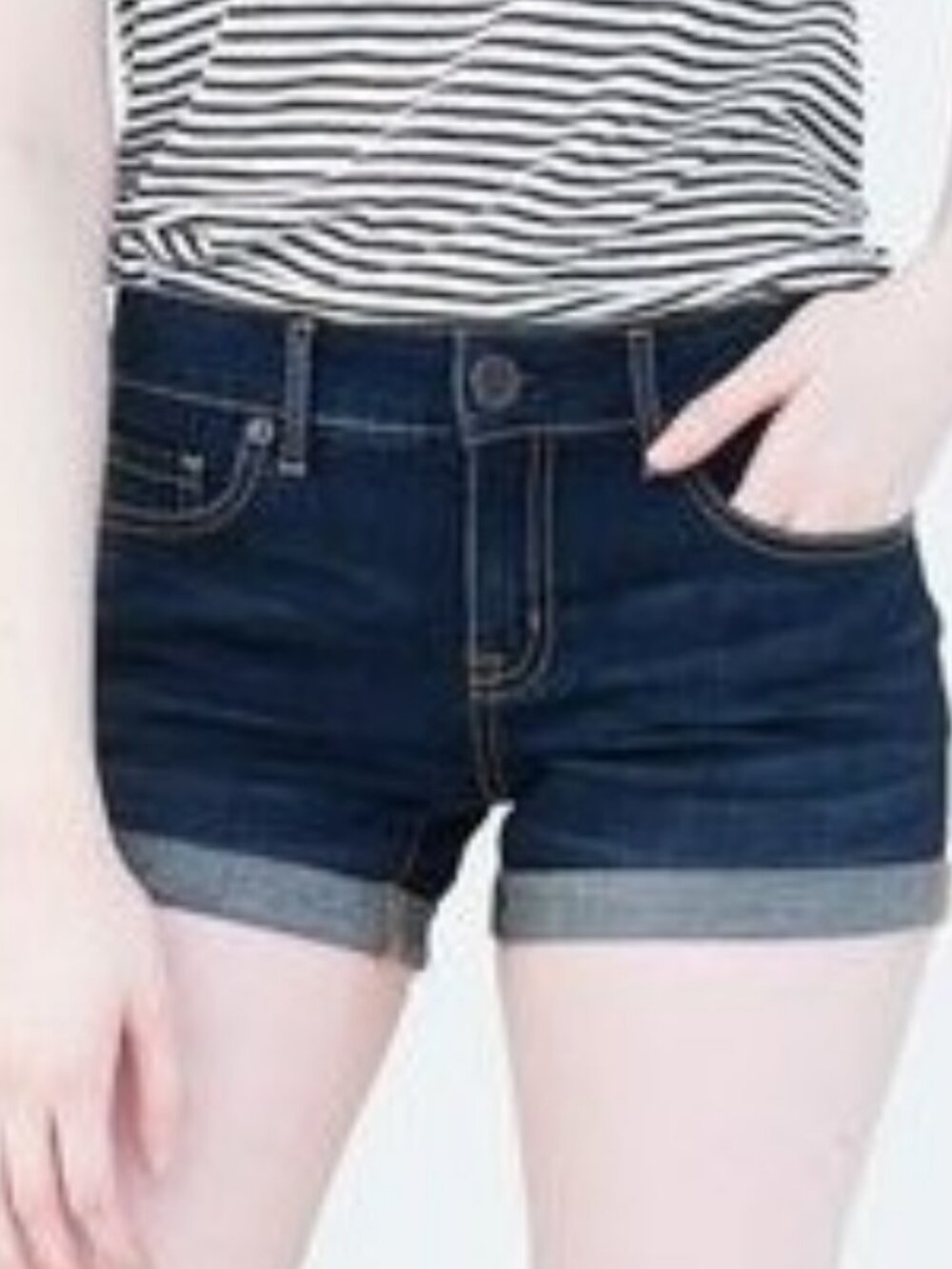 AEROPOSTALE Dark Cuffed Denim Midi Shorts, Sizes 2 & 4 - NWT